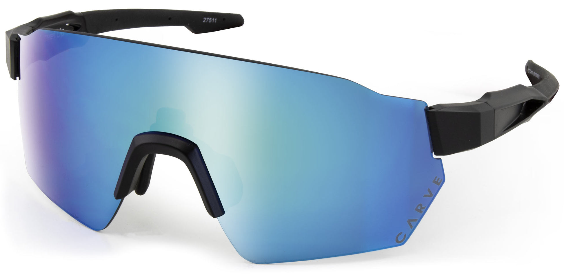 Carve Level Up Shield Sunglasses - White - Black Sunglasses Matte Black