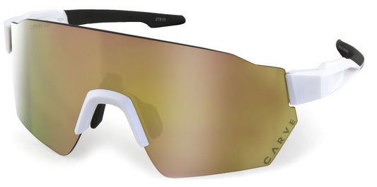 Carve Level Up Shield Sunglasses - White - Black Sunglasses White