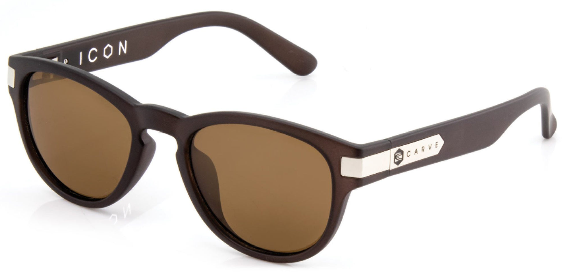 Carve Icon Polarized Sunglasses - Matte Brown Trans- Black Blue Tort Sunglasses Matte Brown