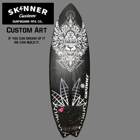 Skinner Surfboards Custom Art Project Surfboard