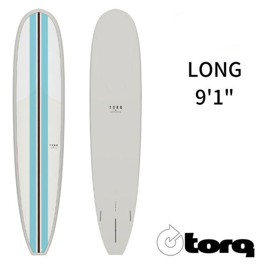 Torq 9'1" Nose Rider Longboard Surfboard - long Lines Pattern Surfboard