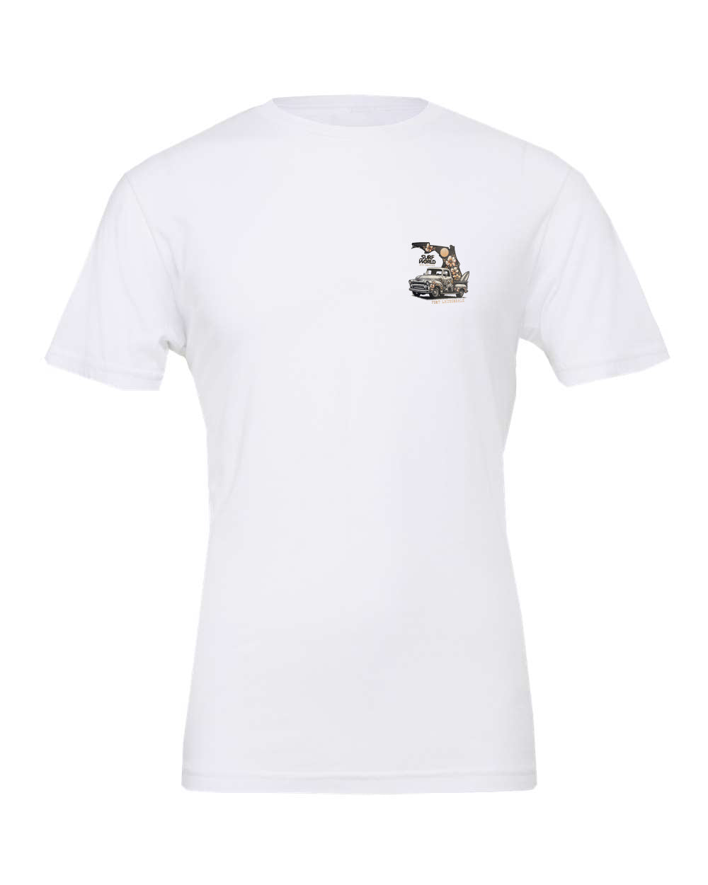 Surf World OG Pickup Truck Florida Tee - White Mens T Shirt