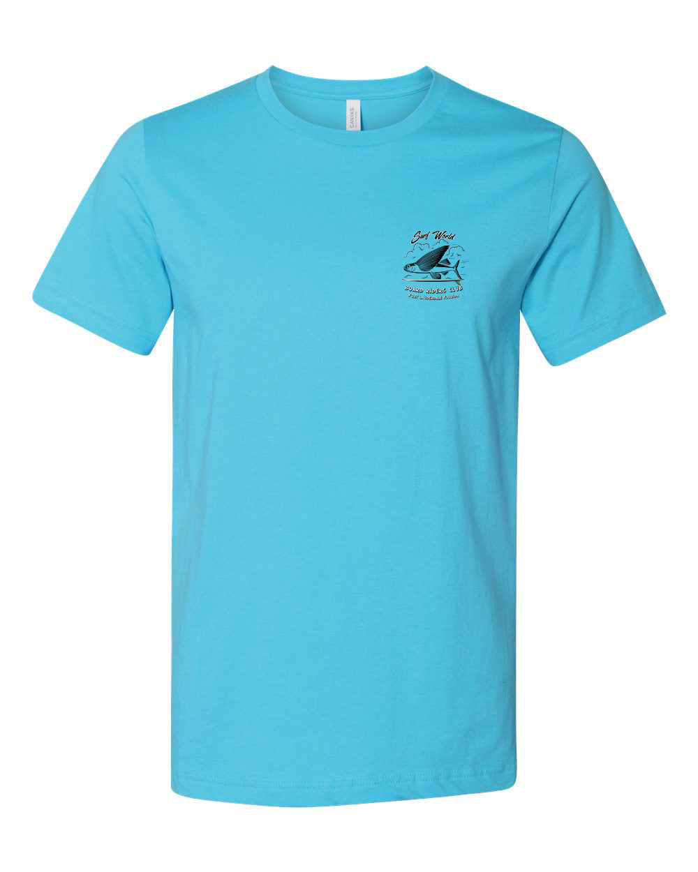 Surf World Flying Fish Surf Club T-Shirt - Aqua Mens T Shirt