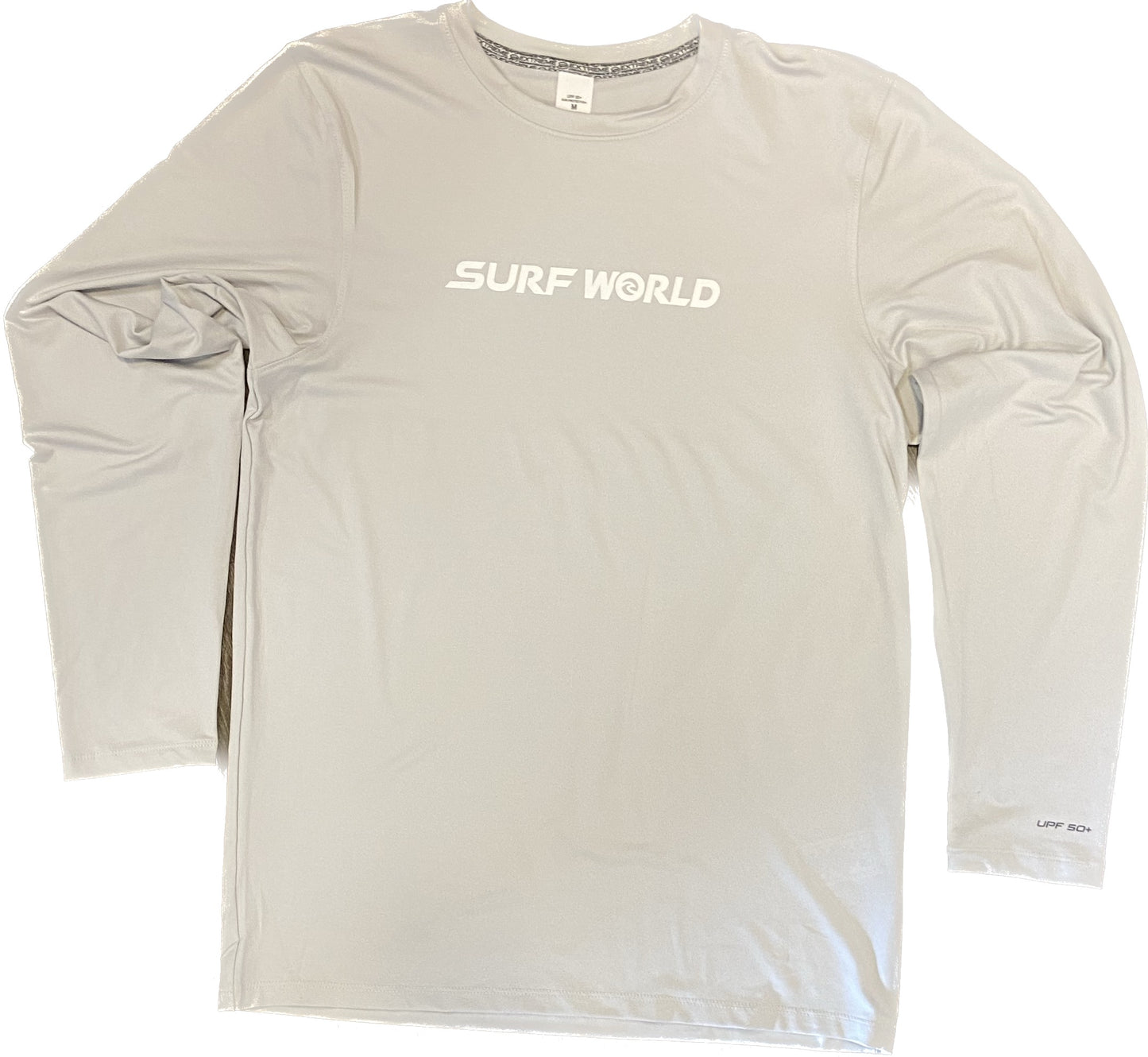Surf World UV Longsleeve Sun Shirt UPF 50+ Light Grey Rashguard Sun Protection