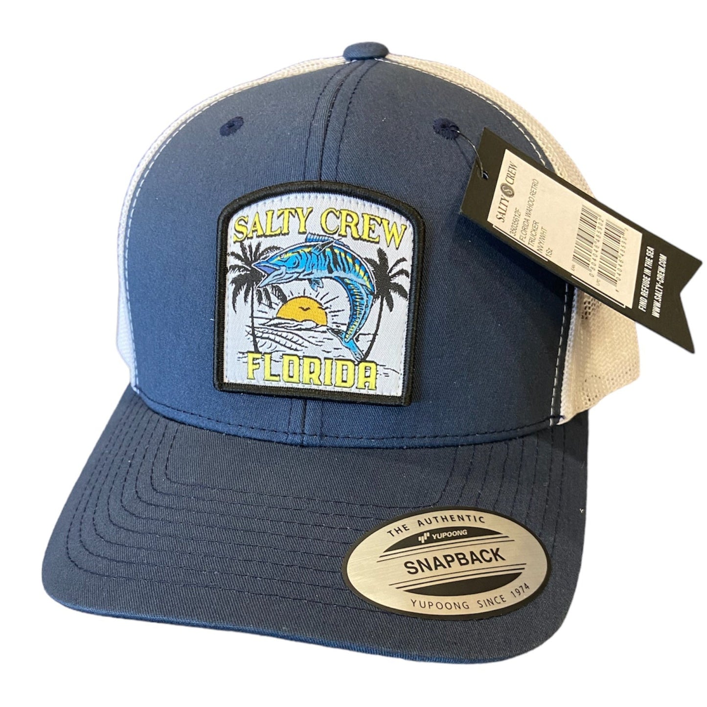 Salty Crew Florida Wahoo Retro Trucker Hat - Navy Mens Hat