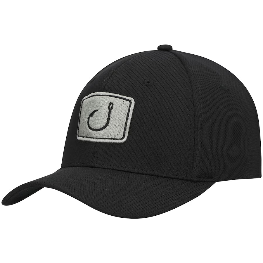 Avid Iconic Fitted Fishing Hat - Black Charcoal Mens Hat