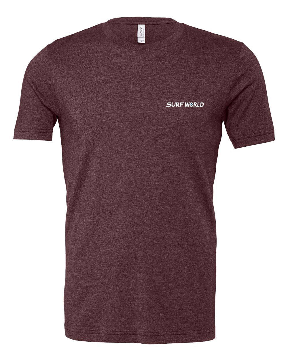 Surf World One Planet Tee Shirt - Maroon Heather Mens T Shirt