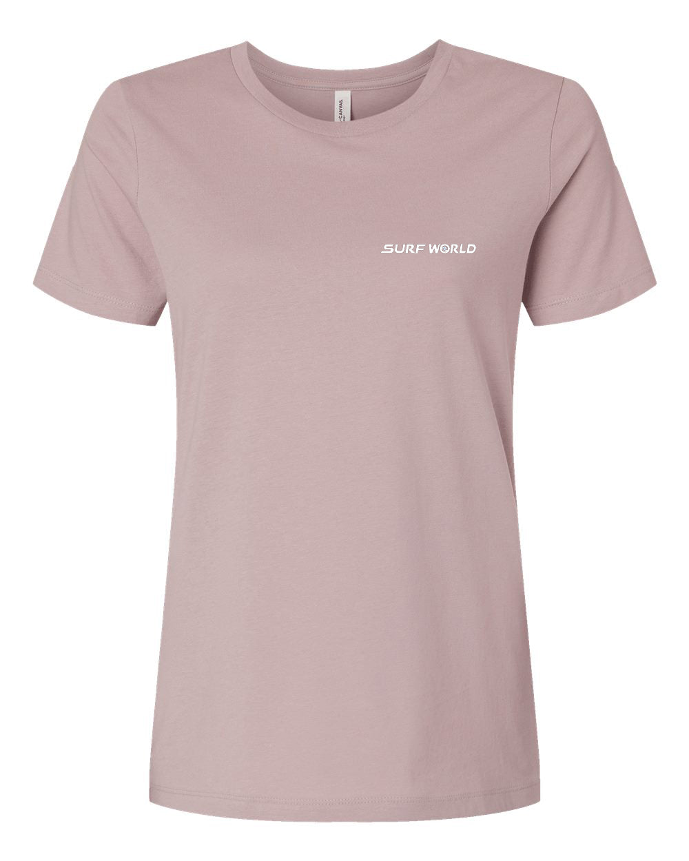 Surf World One Planet Relaxed Fit Women's Tee - PInk Gravel Womens T Shirt