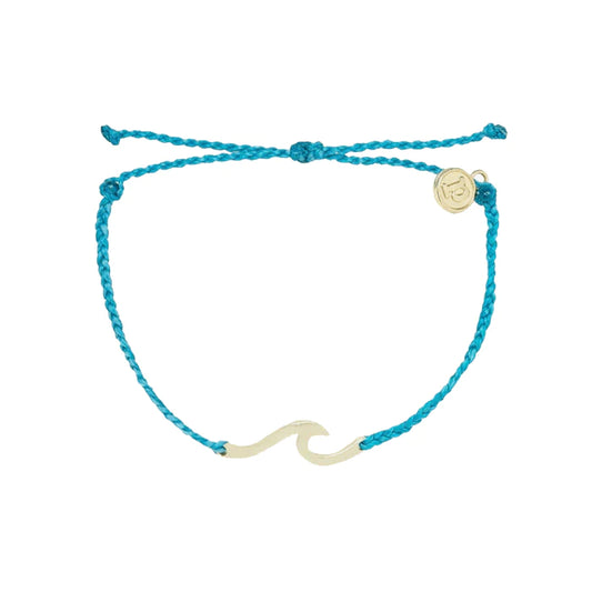 Pura Vida Hammered Wave Gold Bracelet - Pacific Blue Jewelry