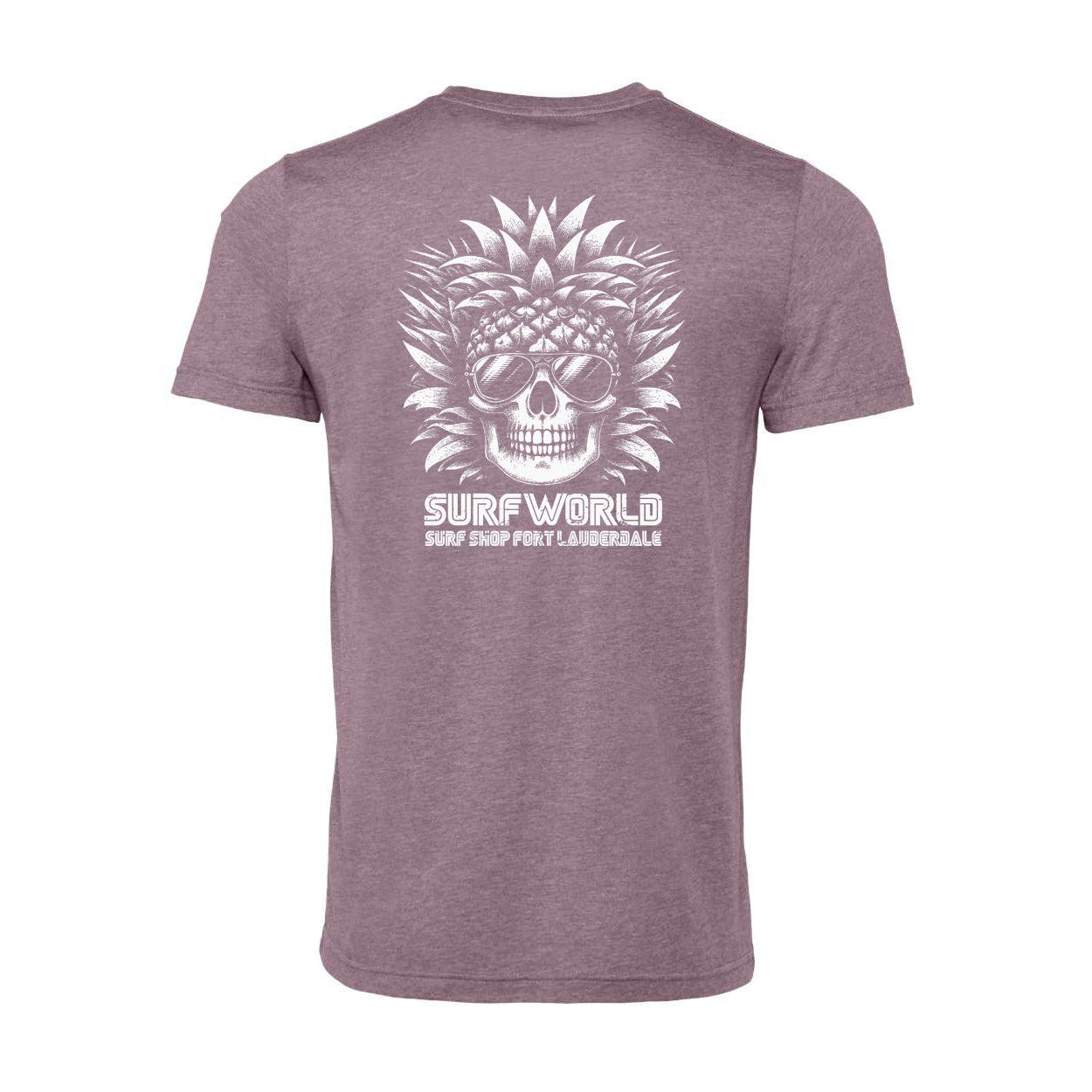 Surf World Pineapple Lagoon Skull Tee Shirt - Dark Navy - Indigo - Lagoon Mens T Shirt Heather Purple