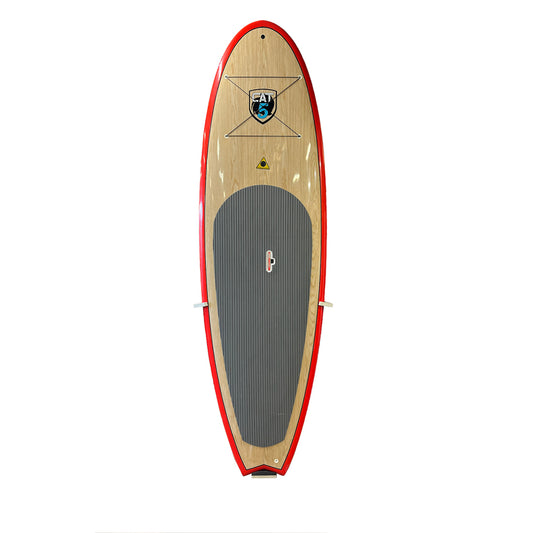 9'6 x 33"Cat 5 Wood Veneer Stand UP Paddle Board Package - Red SUP Board