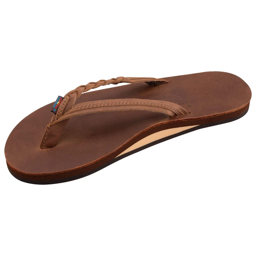 Rainbow Sandals Women's Flirty Braidy Redwood Brown Single Layer