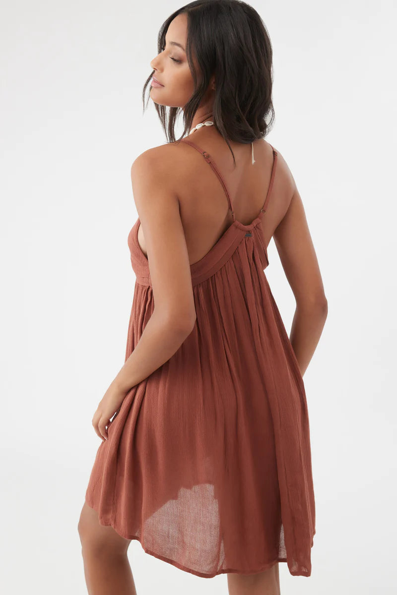 Oneill Saltwater Solids Avery Dress - Rustic Brown Dress