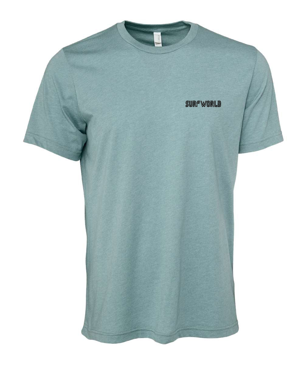 Surf World Sorry Bro It's Full Tee - Heather Dusty Blue Grn Mens T Shirt
