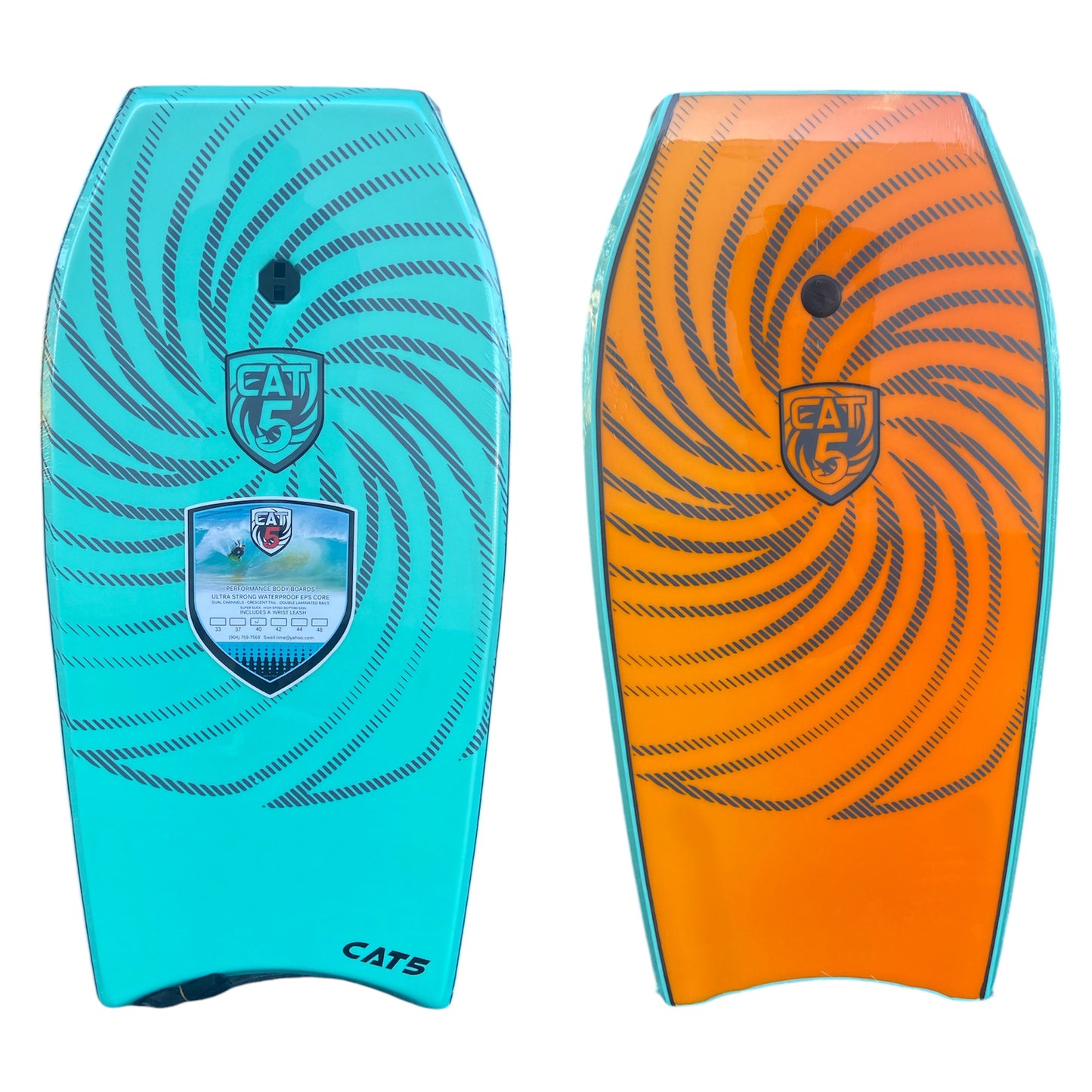 Cat 5 Body Boards V2 - 42" Blue, Aqua, Green, Orange bodyboard 42" Aqua