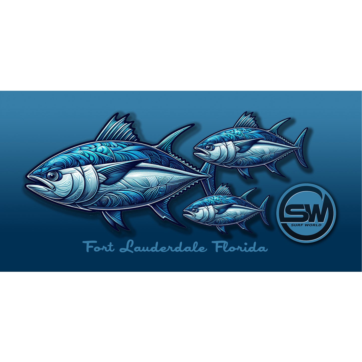 Surf World Microfiber Beach Towel Tribal Tuna Towel
