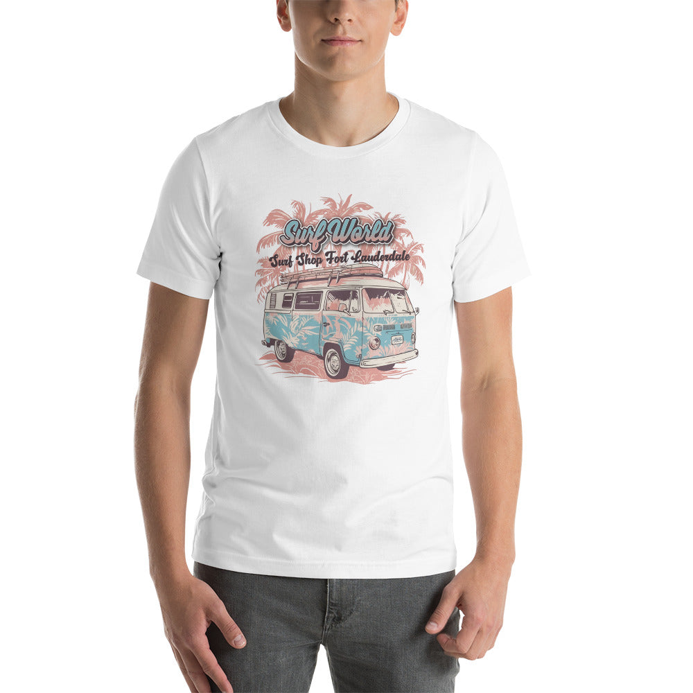 Surf World Floral VW Bus Unisex t-shirt Mens T Shirt White