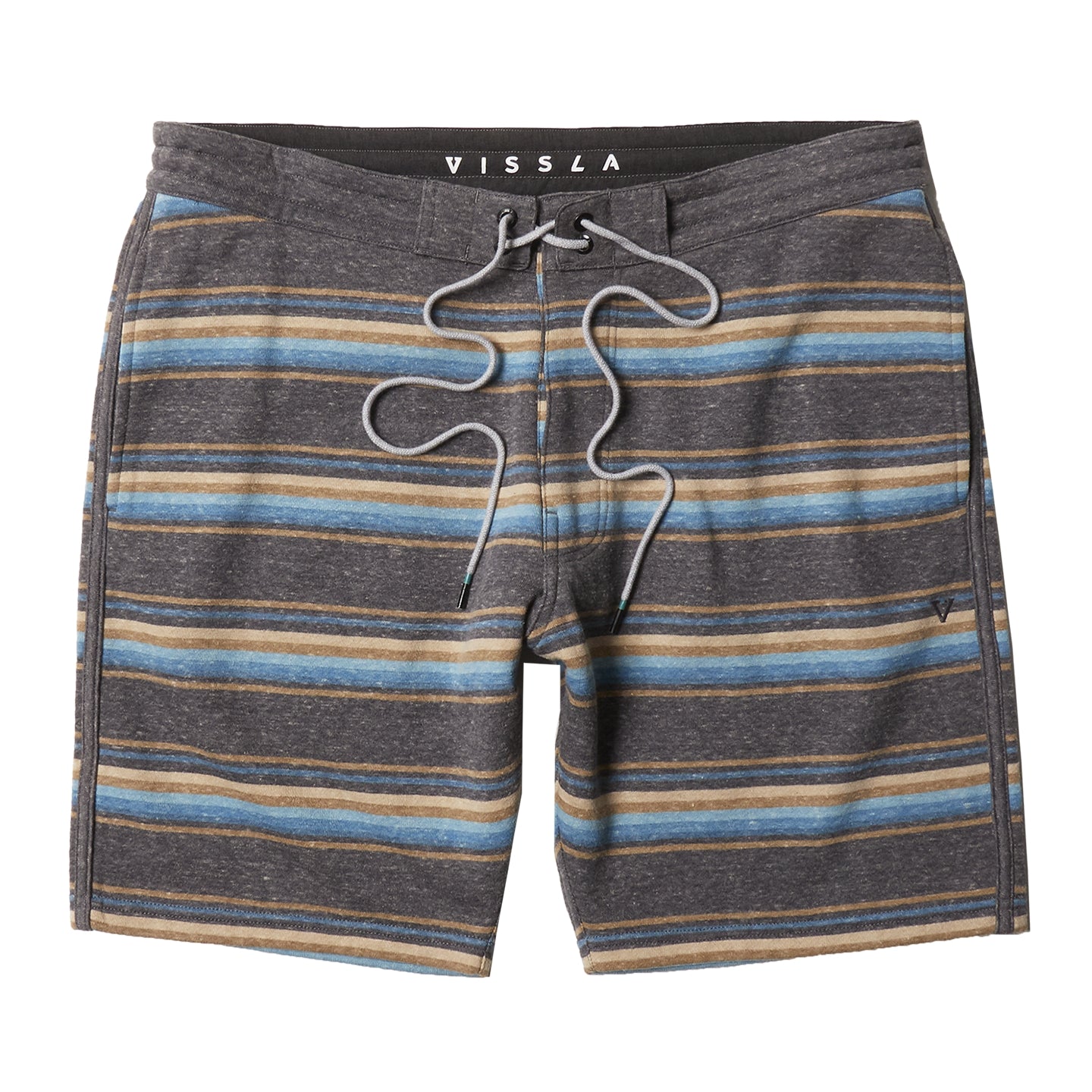 Vissla Funner Stripe 18.5" Sofa Surfer Mens Shorts - Dark Naval Heather Mens Shorts
