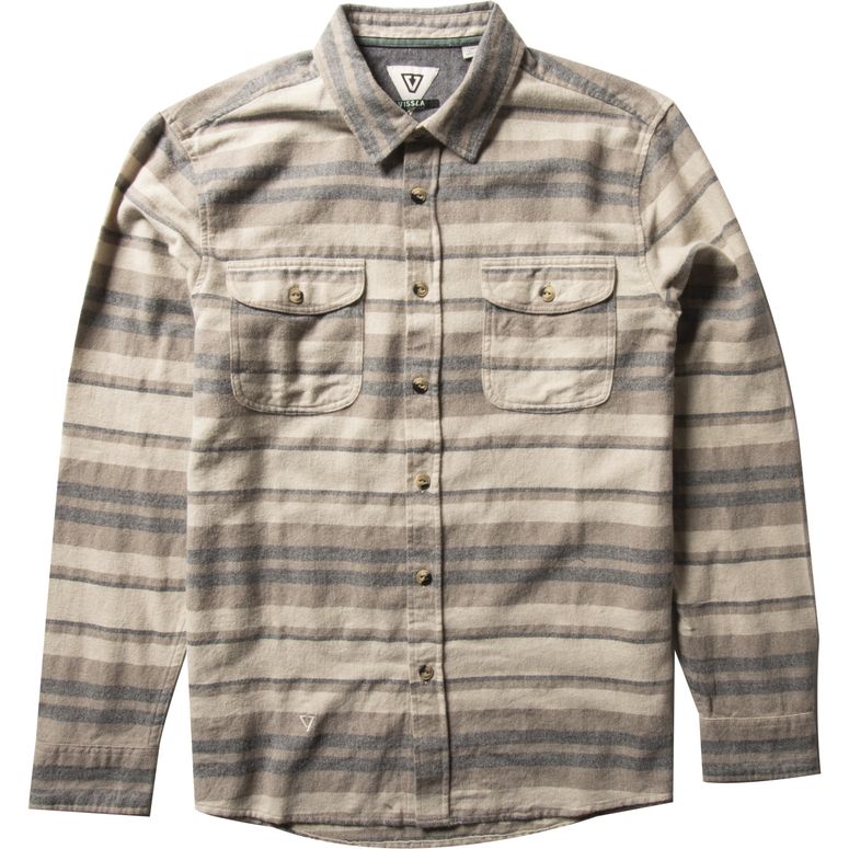 Vissla Central Coast LS Flannel - DRW - Driftwood Mens Woven