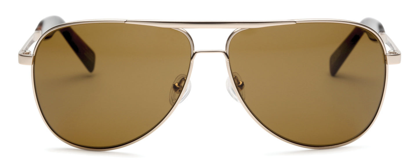 Otis Double Lucky White Gold Brown Polarised Sunglasses Sunglasses