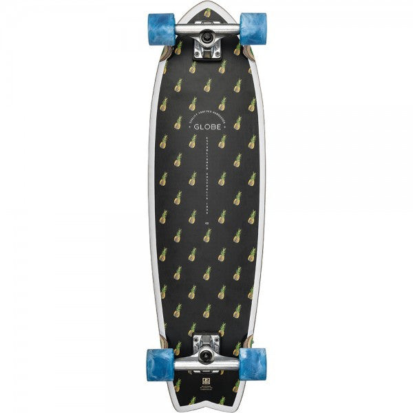 Globe Chromantic Cruiser 33.1 Black Pineapple Bamboo Complete Skateboard 10525055-PINE Longboard Complete