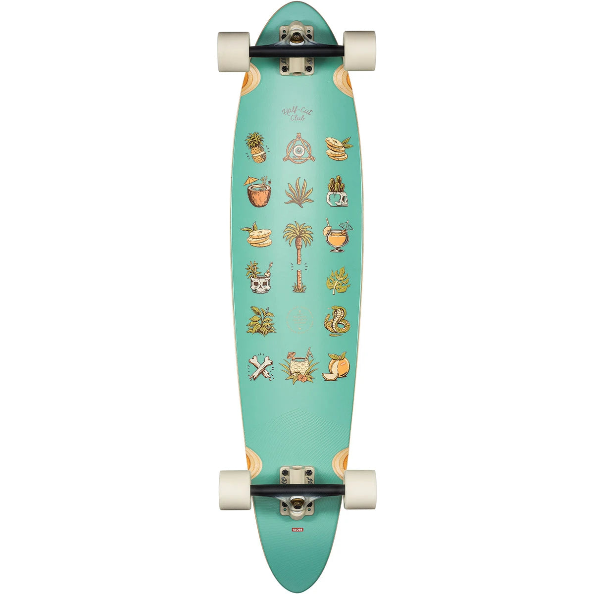 Globe Pinner Classic Complete Longboard Skateboard - Half Cut Longboard Skateboard