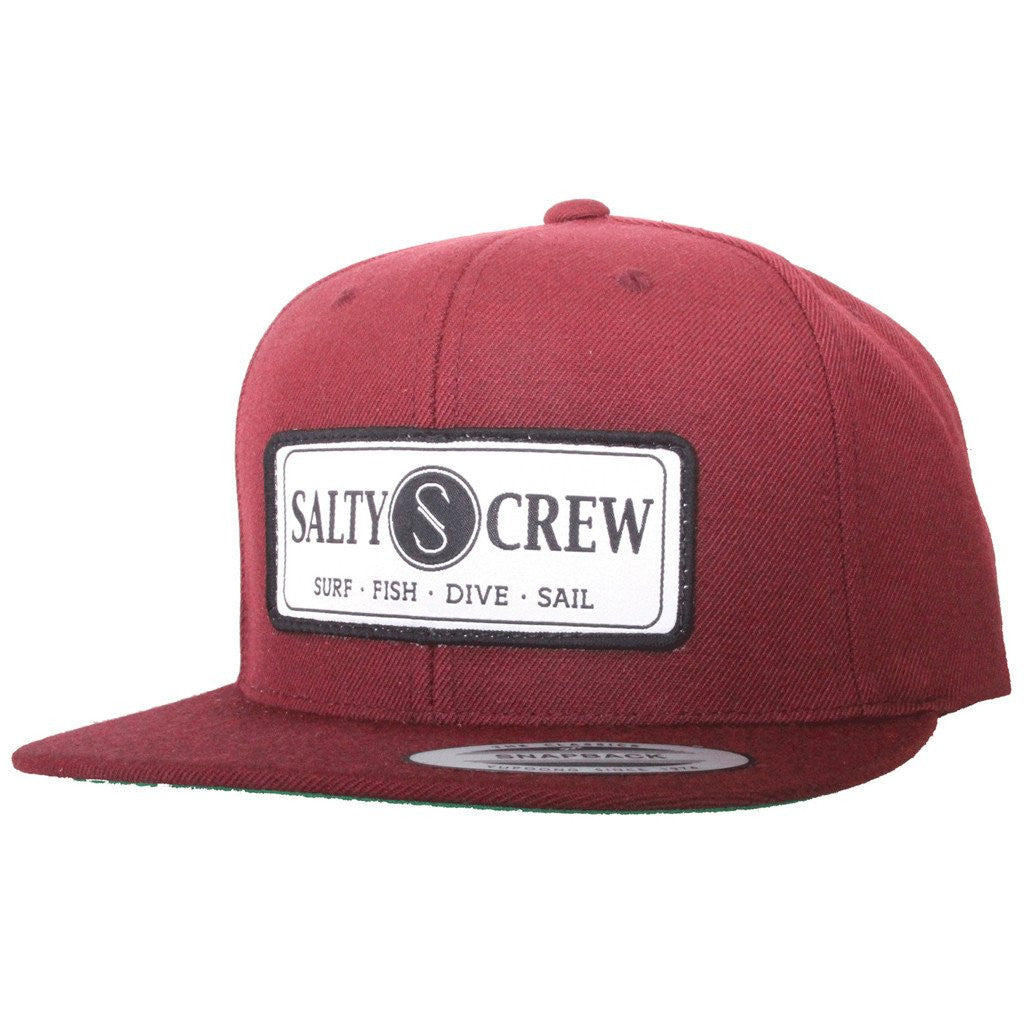Salty Crew Rudder Hat Burgundy Mens Hat
