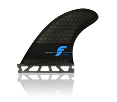 Futures Fins F4 Honey Comb Thruster Smoke Black F Series Fins Fins