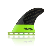Future Fins QD2 4.0 Blackstix 3.0 Quad Rear Fin Pair Light Green 459541647 Fins