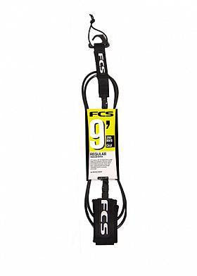 FCS 9' Regular Calf Leash Graphite 2001gra09f surf leash