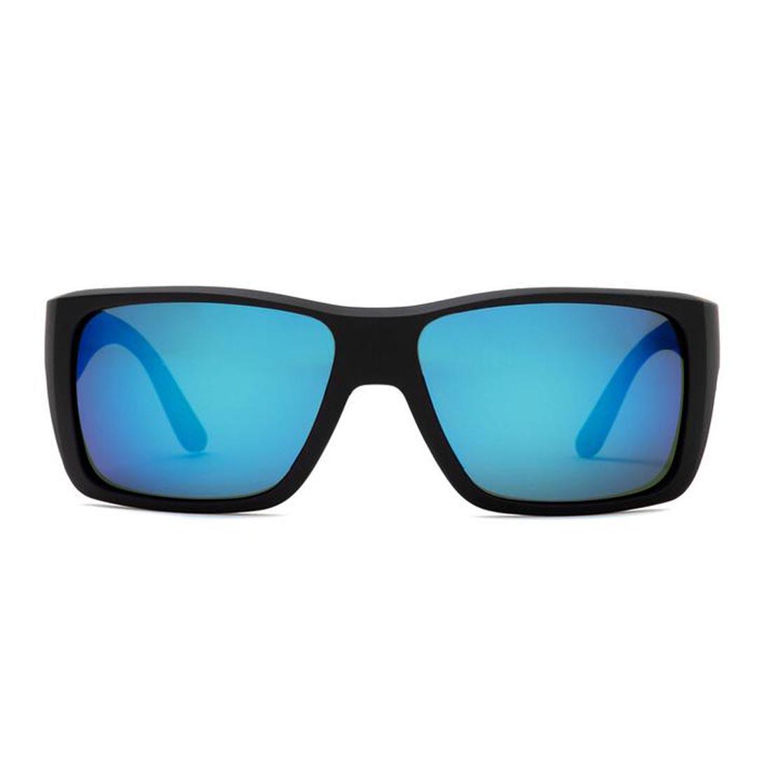 Otis Coastin Polarized Sunglasses - Matte Black Blue Mirror Glass Sunglasses