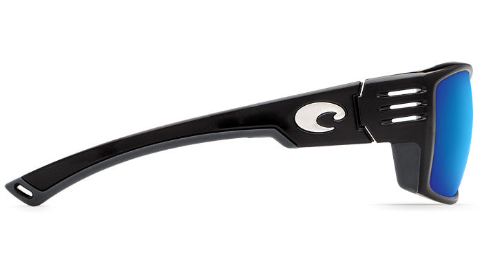 COSTA CORTEZ SHINY BLACK BLUE MIRROR 580P POLARIZED SUNGLASSES Sunglasses