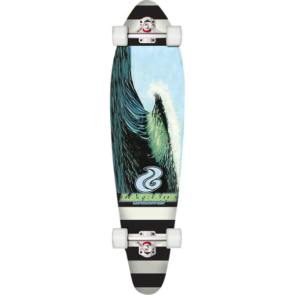 Layback New Wave Kicktail 40 x 9.5in Complete Skateboard Longboard Skateboard
