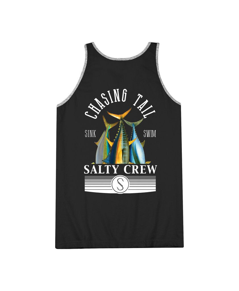 Salty Crew Men's Tails Up Black Heather Tank Top Mens Tank