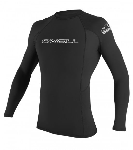 Oneill Basic Skins L/S Black Crew Rashgurd Rashguard Sun Protection