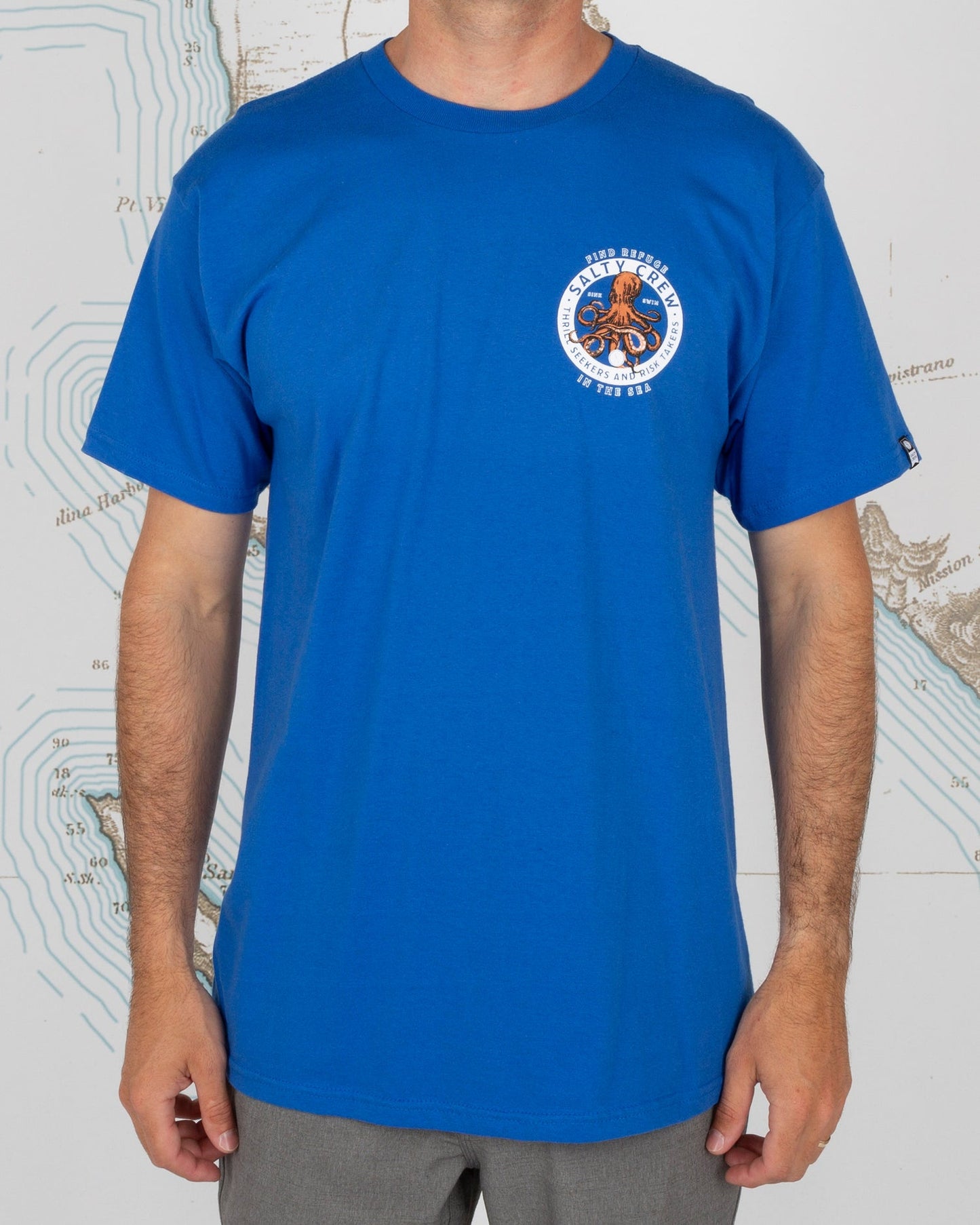 Salty Crew Deep Reach S/S Tee - Royal Blue Mens T Shirt