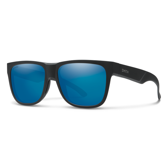 Smith Lowdown 2 Matte Black ChromaPop Polarized Blue Mirror Lens Sunglasses Sunglasses
