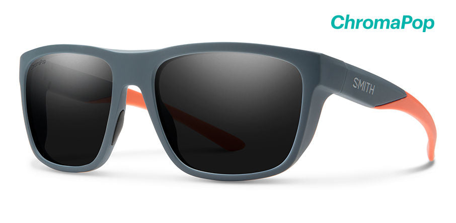 Smith Barra Chroma Pop Polarized Grey Lens Sunglasses - Matte Thunder Orange Sunglasses