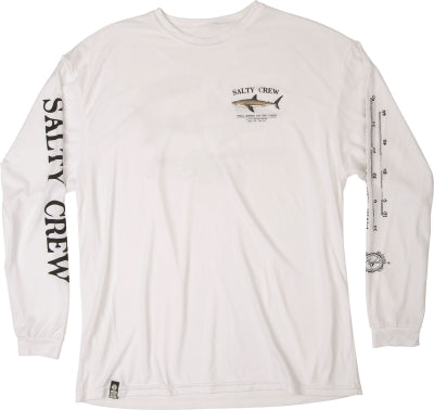 Salty Crew Bruce LS Mens Tech T Shirt - White Rashguard Sun Protection