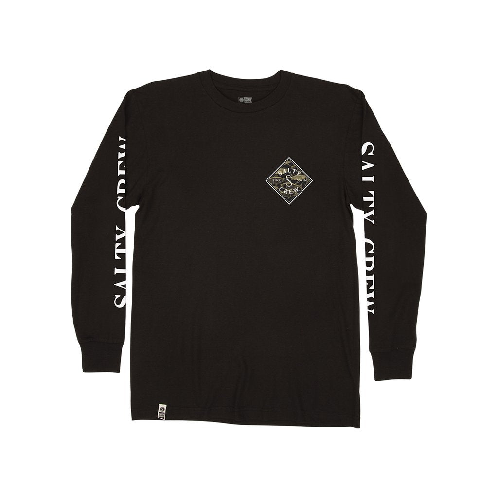 Salty Crew Tippet Seaside LS Mens T Shirt - Black Mens T Shirt