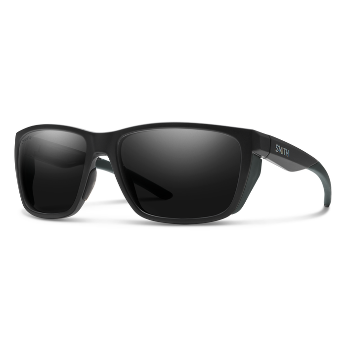 Smith Longfin Matte Black ChromaPop Polarized Black Sunglass Lenses
