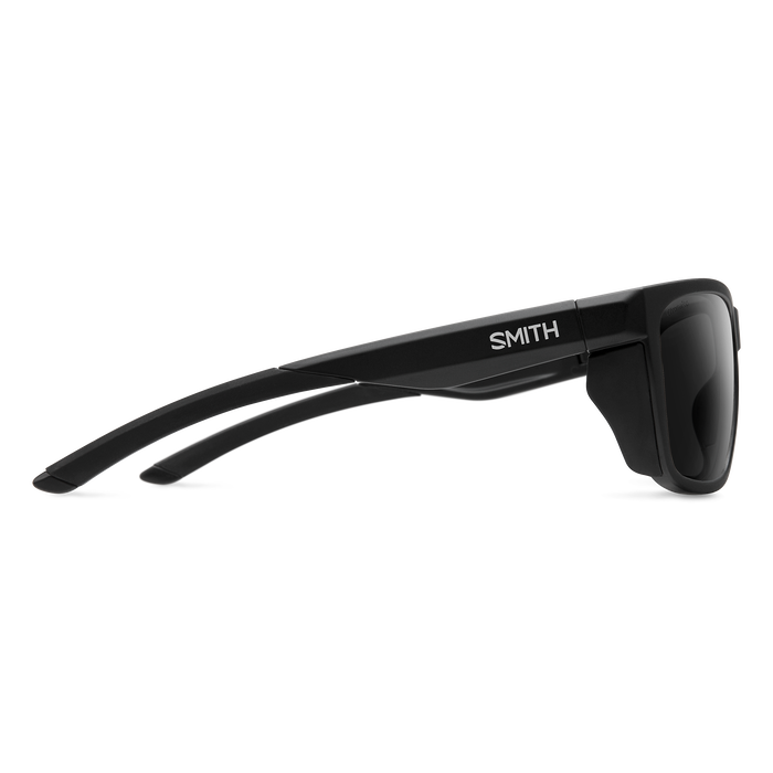 Smith Longfin Matte Black ChromaPop Polarized Black Sunglass Lenses