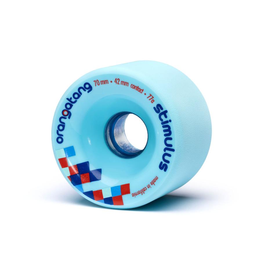 Orangatang Stimulus 70MM Skateboard Wheels - Blue - Orange - Yellow - Purple wheels Blue 77a
