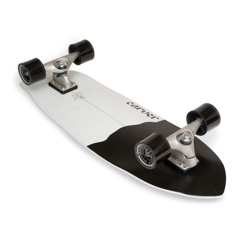 Carver Black Tip 32.5" CX Raw Complete Surfskate Skateboard Complete Skateboards