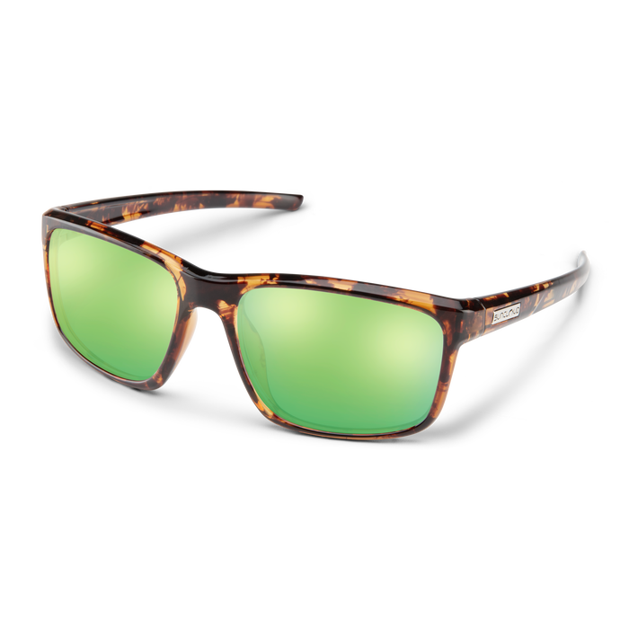 SunCloud Respek Tortoise Polarized Green Mirror Lense Sunglasses Sunglasses