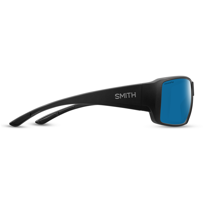 Smith Guide's Choice XL Matte Black Polarized Blue Mirror Glass Lens ChromaPop Sunglasses Sunglasses