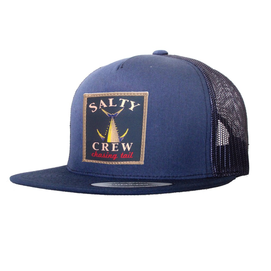 Salty Crew Chasing Tail Retro Navy Blue Trucker Mens Hat