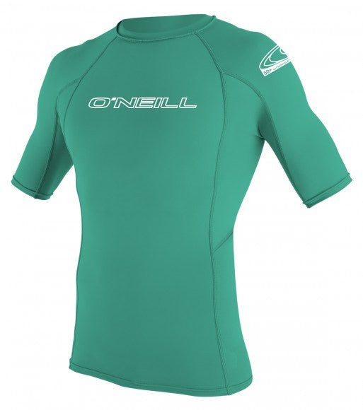 Oneill Youth Basic Skins S/S Crew Rashguard - Seaglass Rashguard Sun Protection