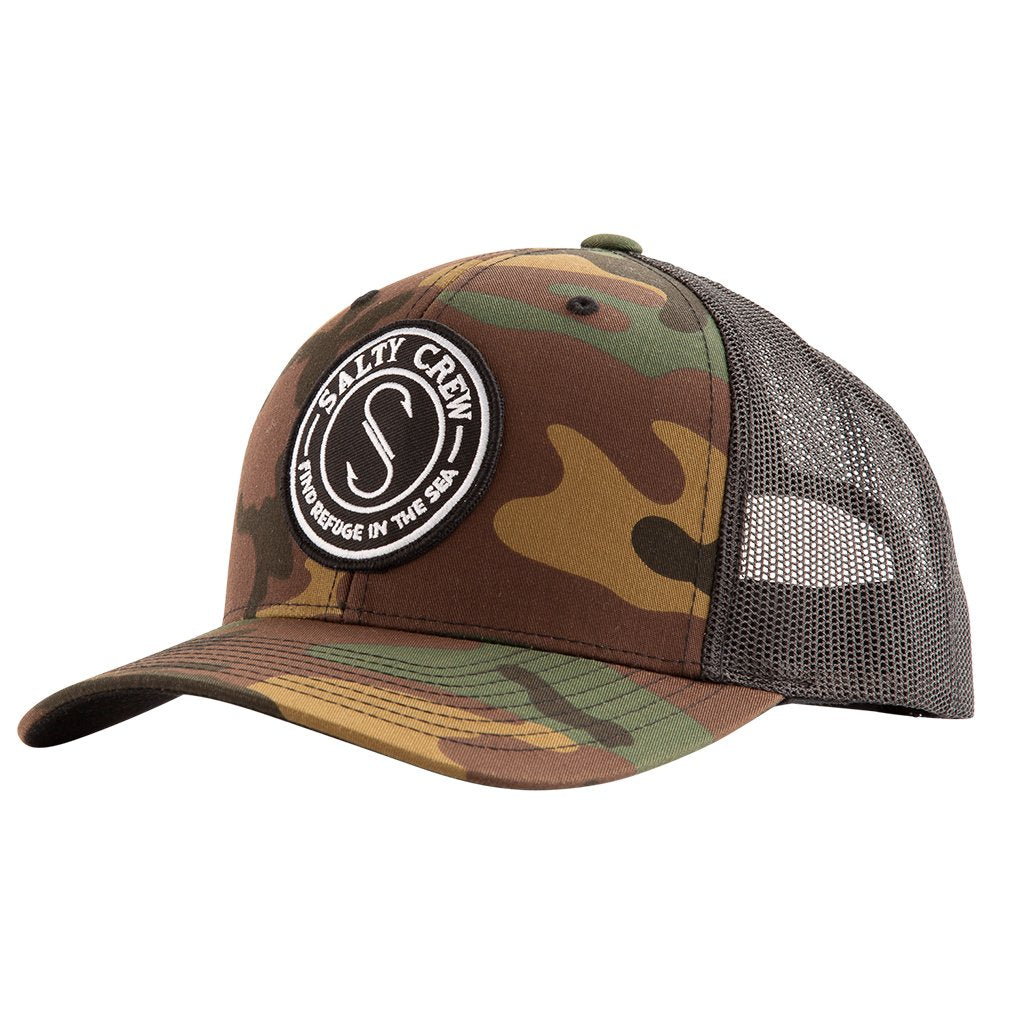 Salty Crew Palomar Retro Trucker Hat - Navy White - Camo - Black Mens Hat