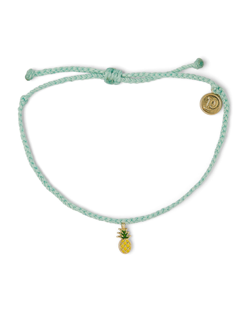 Pura Vida Gold Enamel Pineapple Bitty Braid Bracelet Jewelry